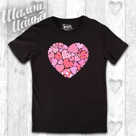 Прикольные футболки: Сердца Лоскутки